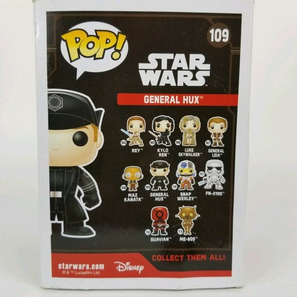 Funko Pop Star Wars General Hux 109 Vinyl Bobble Head Figure Disney Toy New - Picture 8 of 12